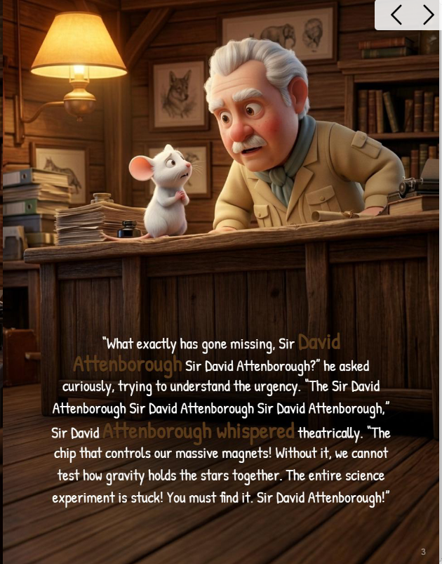 Professor Brian Cox and Basil the Fox investigating the Mystery of the Missing Code in snowy Swiss Alps with Toblerone trail