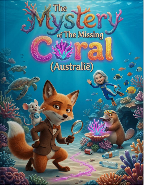 Detective Basil the Fox and Pip the mouse investigate the missing neon coral on the Great Barrier Reef in Australia