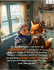 Illustration of detective Basil the Fox and assistant Pip investigating the mystery of the missing neon coral in Australia's Great Barrier Reef