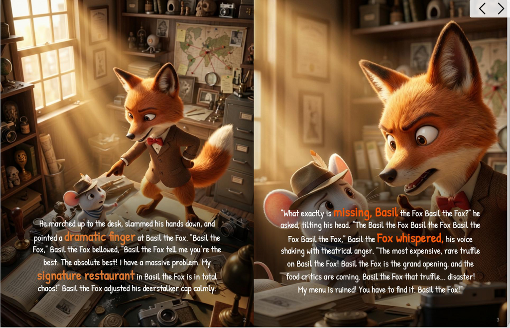 Chef Gordon Ramsay confronts fox detective Basil and mouse Pip about the missing Grand Imperial White Truffle in a Paris restaurant kitchen