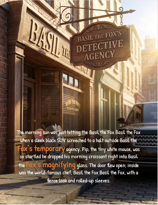 Chef Gordon Ramsay confronts Basil the Fox detective agency in Paris over the stolen Grand Imperial White Truffle before a restaurant opening.